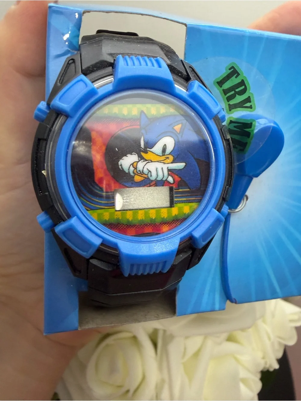 Sonic Kids Blue Digital Watch with Earbuds